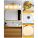 Irvine Gold Modern Frosted Glass 4-Light Vanity Light - Sweatfully