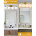 Irvine Gold Modern Frosted Glass 4-Light Vanity Light - Sweatfully