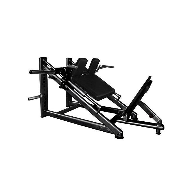 30-Degree Linear Hack Squat Machine - Muscle D Fitness - Plate-Loaded - Adjustable Foot Plate - Sweatfully