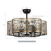 31" Linda Industrial DC Motor Downrod Mount Reversible Ceiling Fan with Lighting and Remote Control - Sweatfully