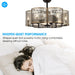 31" Linda Industrial DC Motor Downrod Mount Reversible Ceiling Fan with Lighting and Remote Control - Sweatfully