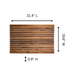 Belize Teak String Mat with Rubber Footing 31.4" x 19.6" - Sweatfully
