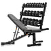 XMARK 5-50 lb Hex Dumbbell Set with Rack and Weight Bench XM-4439-550S-7630 - Sweatfully