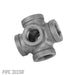 1/2 in. Black 6-Way Fitting - Sweatfully