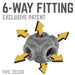 3/8 in. Black 6-Way Fitting - Sweatfully
