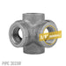 3/8 in. Black 6-Way Fitting - Sweatfully