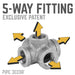 1/2 in. Black 5-Way Fitting - Sweatfully