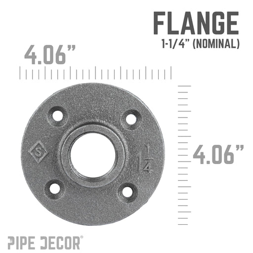 1 1/4 in. Black Floor Flange - Sweatfully