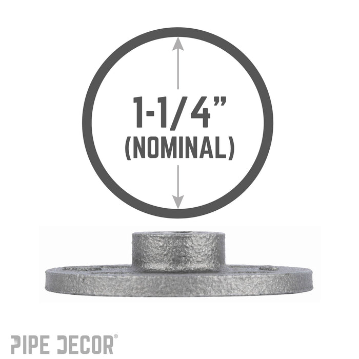1 1/4 in. Black Floor Flange - Sweatfully