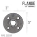 1/2 in. Black Floor Flange - Sweatfully