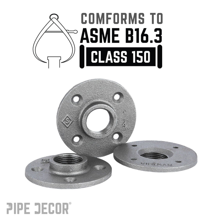 1/4 in. Black Floor Flange - Sweatfully
