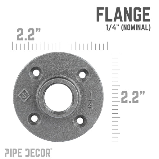 1/4 in. Black Floor Flange - Sweatfully