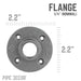 1/4 in. Black Floor Flange - Sweatfully