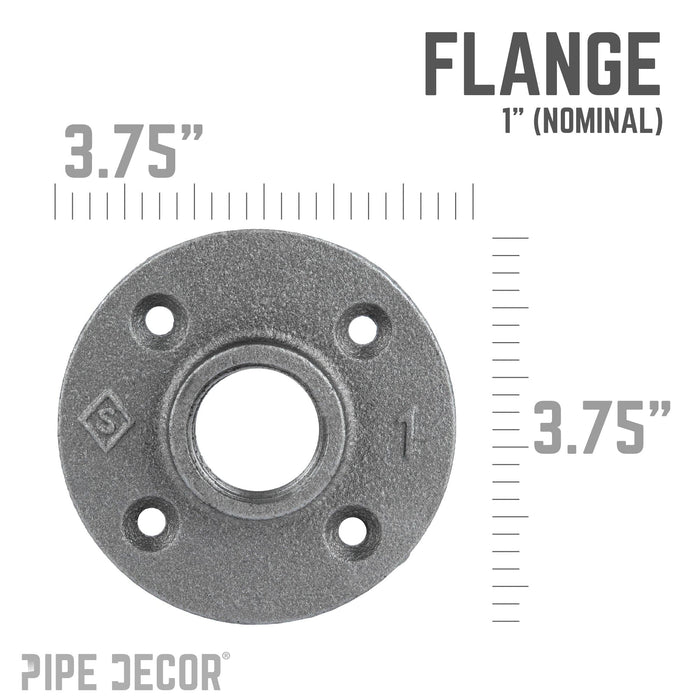 1 in. Black Floor Flange - Sweatfully