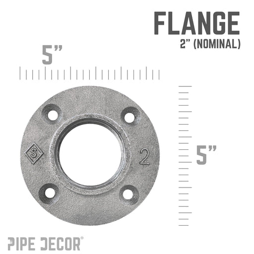 2 in. Black Floor Flange - Sweatfully