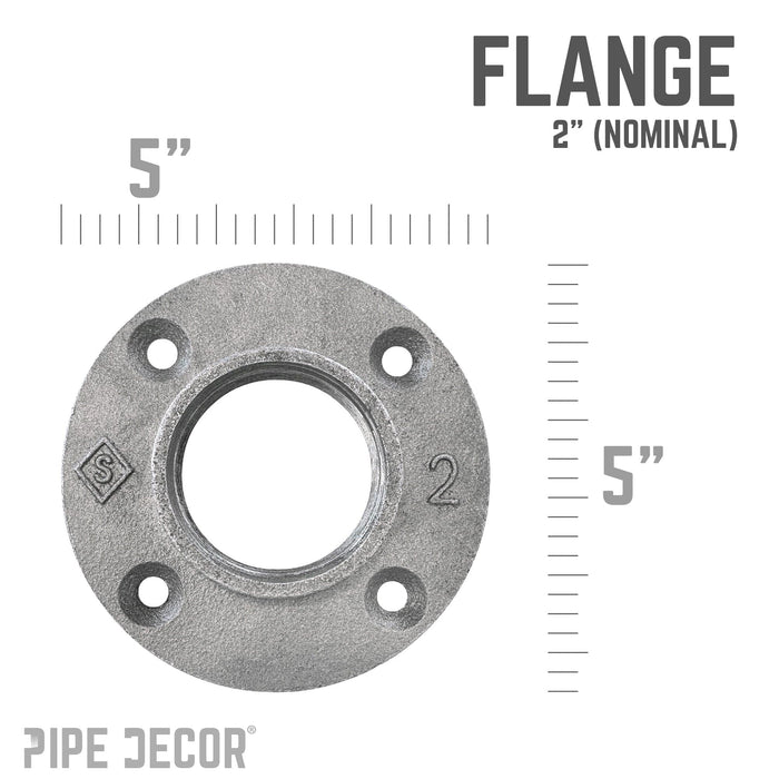2 in. Black Floor Flange - Sweatfully