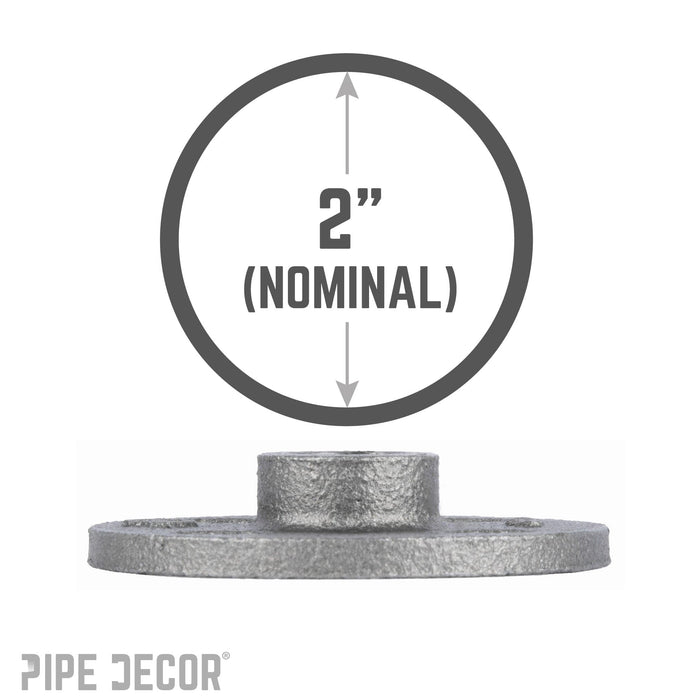 2 in. Black Floor Flange - Sweatfully
