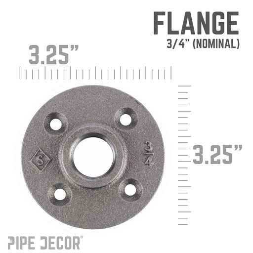 3/4 in. Black Floor Flange - Sweatfully