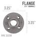 3/4 in. Black Floor Flange - Sweatfully