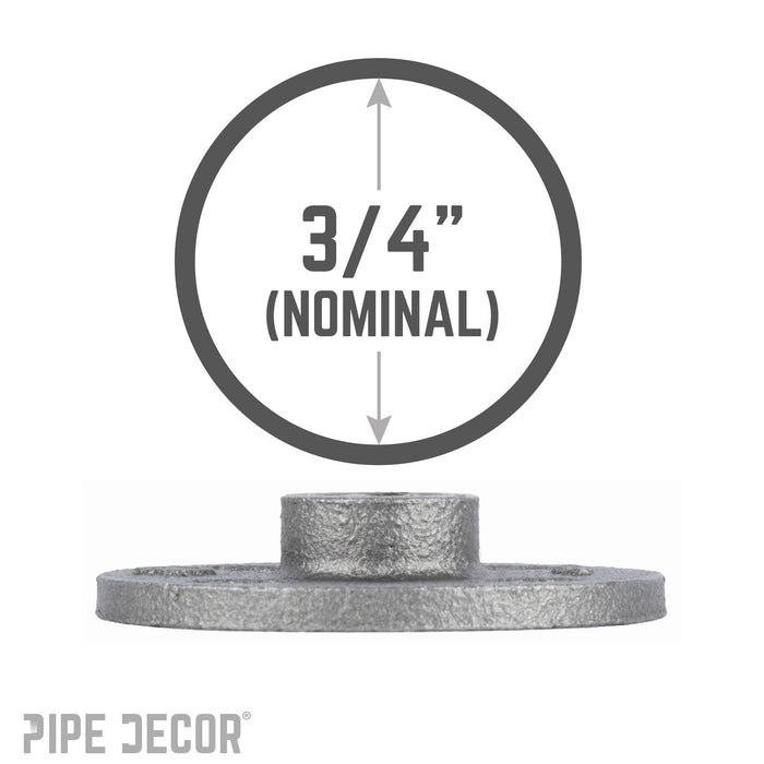 3/4 in. Black Floor Flange - Sweatfully
