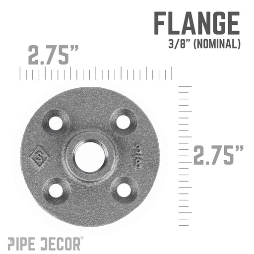 3/8 in. Black Floor Flange - Sweatfully