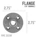 3/8 in. Black Floor Flange - Sweatfully