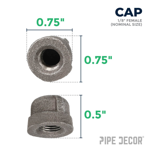 1/8 in. Black Cap - Sweatfully
