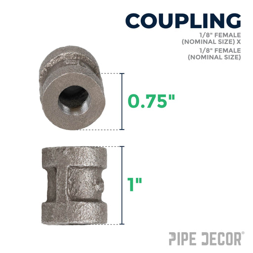 1/8 in. Black Coupling - Sweatfully