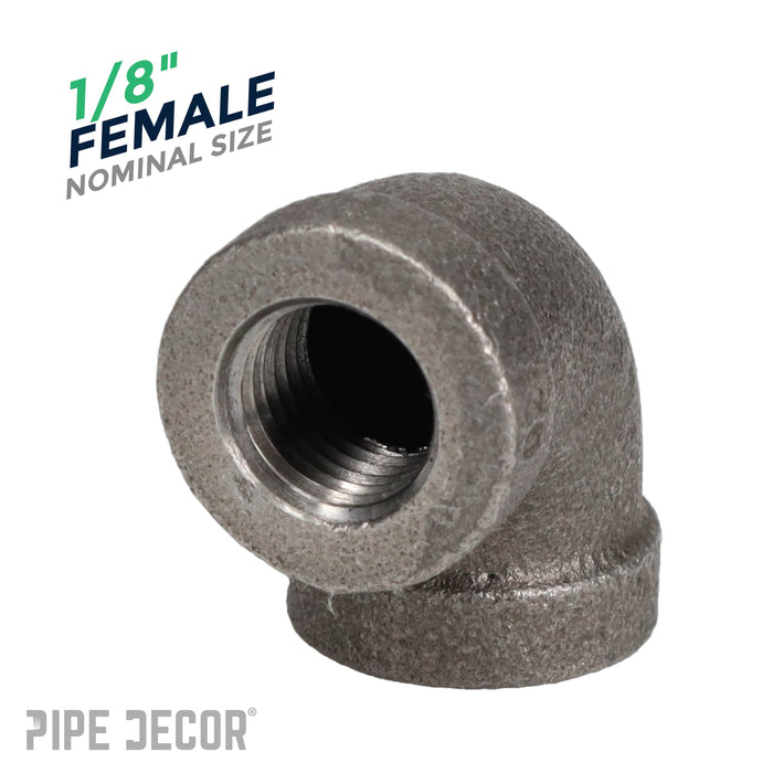 1/8 in. Black 90 Degree Elbow - Sweatfully