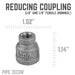 3/8 in. x 1/8 in. Black Reducing Coupling - Sweatfully