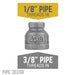 3/8 in. x 1/8 in. Black Reducing Coupling - Sweatfully