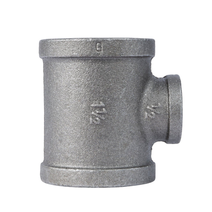 1 1/2 in. x 1 1/2 in. x 1/2 in. Black Reducing Tee - Sweatfully