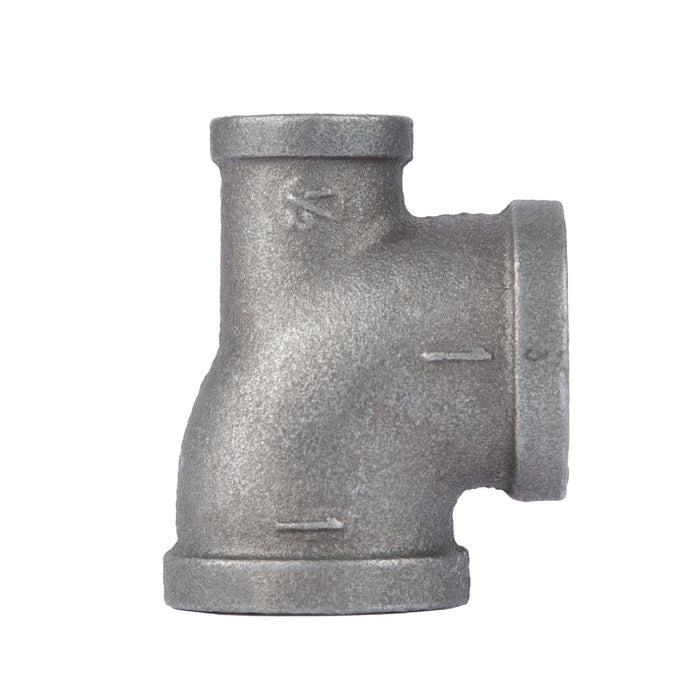 1 in. x 1/2 in. x 1 in. Black Reducing Tee - Sweatfully