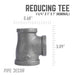1 1/4 in. x 1 in. x 1 in. Black Reducing Tee - Sweatfully
