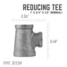 1 in. x 3/4 in. x 1/2 in. Black Reducing Tee - Sweatfully
