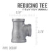 1 in. x 3/4 in. x 3/4 in. Black Reducing Tee - Sweatfully