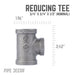 3/4 in. x 3/4 in. x 1/2 in. Black Reducing Tee - Sweatfully