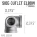 1 in. Black Side Outlet Elbow - Sweatfully