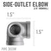 3/8 in. Black Side Outlet Elbow - Sweatfully