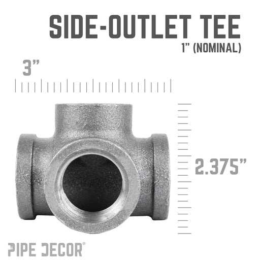 1 in. Black Side Outlet Tee - Sweatfully