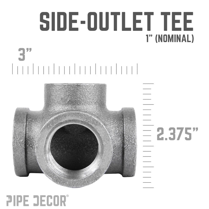 1 in. Black Side Outlet Tee - Sweatfully