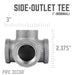 1 in. Black Side Outlet Tee - Sweatfully