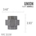 1 1/4 in. Black Union - Sweatfully