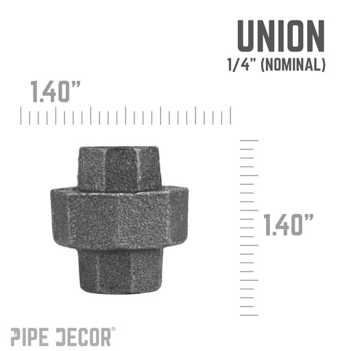 1/4 in. Black Union - Sweatfully