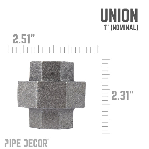 1 in. Black Union - Sweatfully