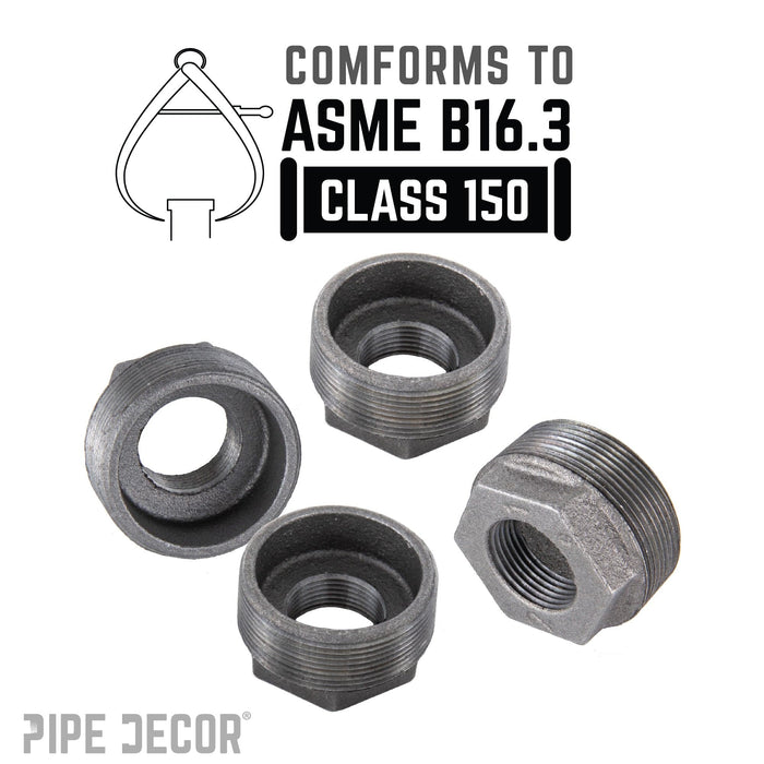 1 1/2 in. x 1 1/4 in. Black Bushing - Sweatfully