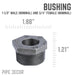 1 1/2 in. x 3/4 in. Black Bushing - Sweatfully