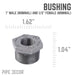 1 in. x 1/2 in. Black Bushing - Sweatfully