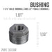 1 1/4 in. x 1/2 in. Black Bushing - Sweatfully
