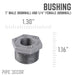 1 in. x 1/4 in. Black Bushing - Sweatfully